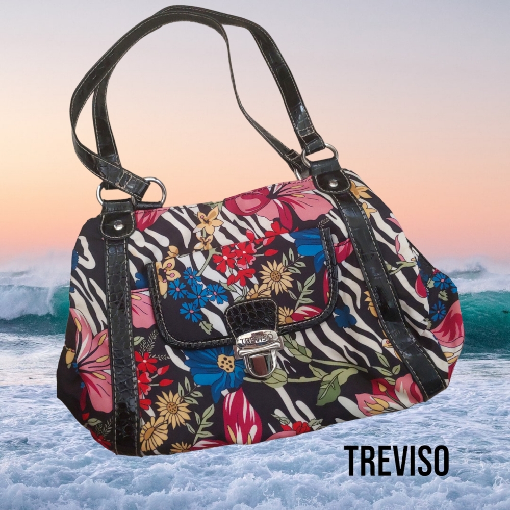 Vintage Treviso floral bag shoulder purse rare